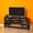 Gray MDF Steel Tempered Glass, variant on LHSHID TV Console with Electric Fireplace,Open Storage and Side Cabinets