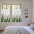 thumbnail image 4 of Sage Green Ombre Forest Kitchen Curtains 45 Inch Length, Nature Landscape Pine Trees Tiers Curtains for Bathroom Bedroom Cafe, Light Filtering Small Window Treatment Short Drapes 2 Panels 42"Wx45"L, 4 of 9