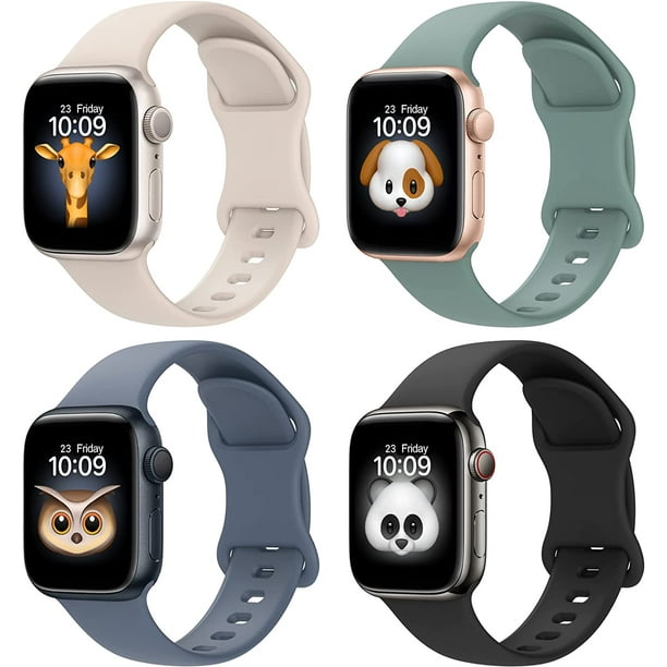 4 Pack Bands for Apple Watch Band Series SE 8 7 6 5 4 3 2 1 45mm