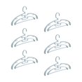 thumbnail image 1 of Juego de ropa de 6 uds. Colgador de almacenamiento giratorio de 360 grados colgador de doble capa buen soporte para armario lleno de gente ahorro de Gris Macarena colgador de calcetines, 1 of 8