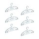thumbnail image 1 of Colgador de ropa de PP de 6 piezas, colgador de doble capa para ahorro de espacio, resistente para uso diario, resistente al deslizamiento, rotación Gris perfecl colgador de calcetines, 1 of 8