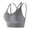 Gray, variant on Yuzhih Womens Cross Back Strappy Sports Bras Seamless Workout Yoga Bras Wirefree Breathable Cropped Top Bra