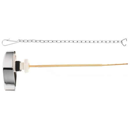 WEAVILUX 1Set Zinc Alloy Toilet Handle Lever Silver Straight Rod for Toilet Tank Parts Replacement 11.0*3.1*1.6in