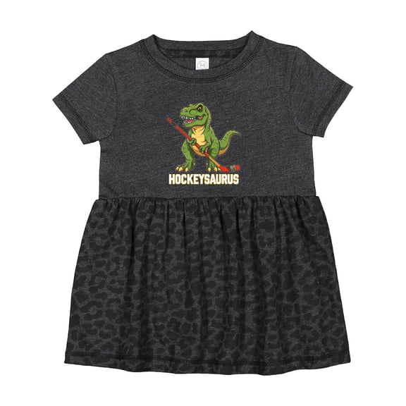 Inktastic Hockeysaurus Dinosaur Hockey Humor Girls Baby Dress
