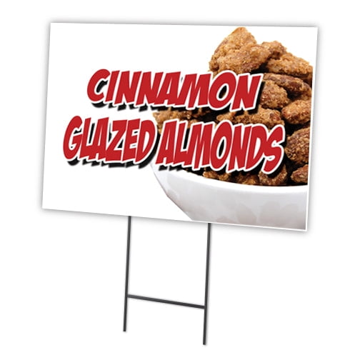 SignMission C-2436 Cinnamon Glazed Almonds 24 x 36 in. Cinnamon Glazed Almonds Yard Sign & Stake