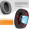 thumbnail image 4 of SOULWIT Cooling Gel Earpads Cushions Replacement for Logitech G Pro, G Pro X, G Prox 2, G Pro X SE Headphones, Ear Pads with Noise Isolation Foam, Added Thickness - Red Storm, 4 of 5