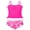 Hot Pink-2Pcs, variant on Girls 2 Piece Swimsuit Drawstring Tankini Swimsuit Set Teens Bathing Suit Modest Swimwear 9-16 Years