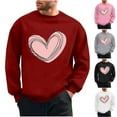 thumbnail image 7 of FAWUUDO Valentines Sweatshirt Men Love Heart Shirt Pullover Valentine's Long Sleeve Tops, 7 of 7