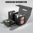 thumbnail image 3 of Caja de almacenamiento de tarjetas coleccionables Kabinka para MTG con 2 soportes, color negro, 3 of 6