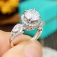 thumbnail image 3 of Gorgeous Wedding Party Gift Cubic Zircon 925 Silver Rings Women Jewelry Sz 6-10, 3 of 9