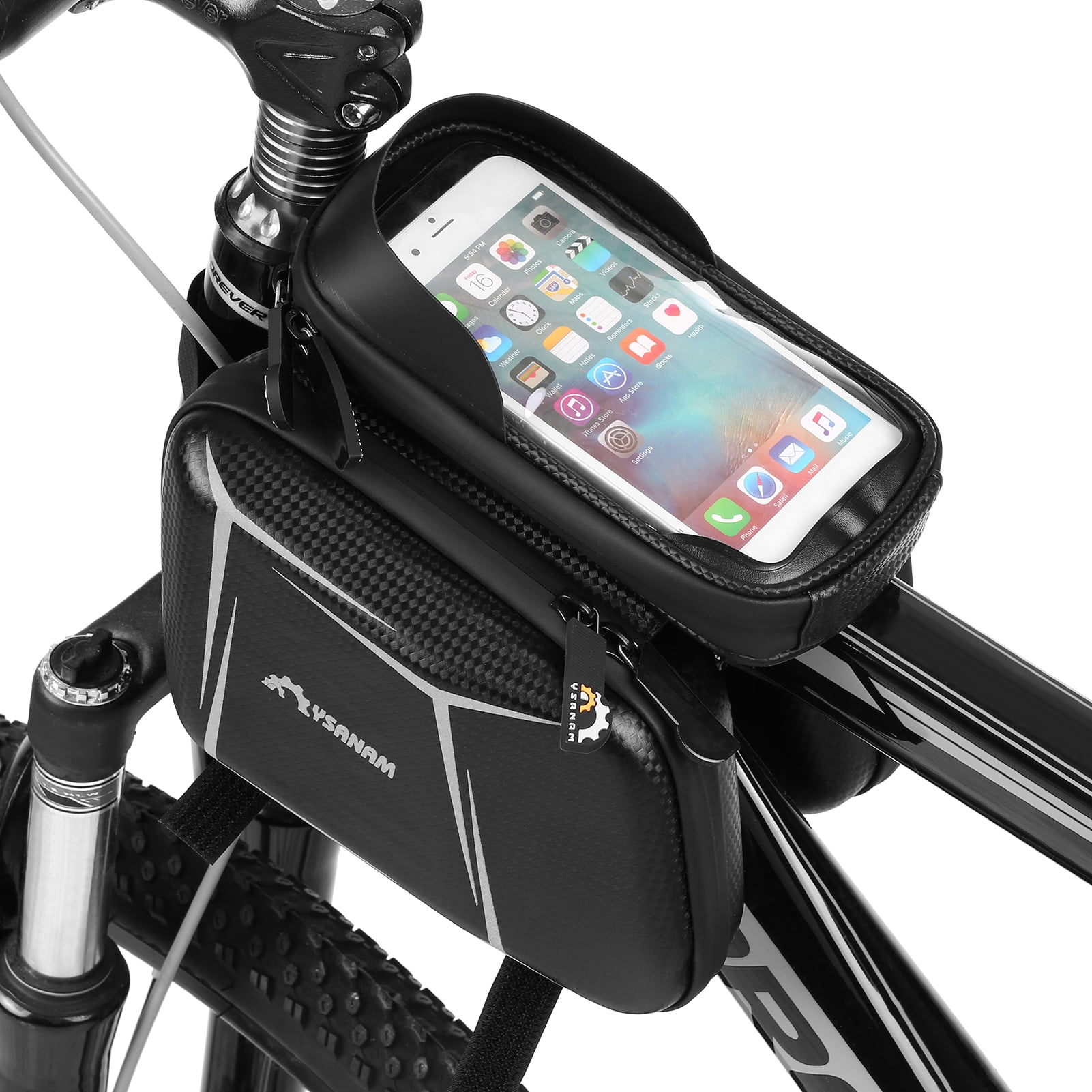 Waterproof MTB Mountain Bike Frame Front Cycling Bag Bicycle Mobile Phone Holder