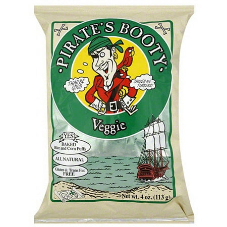 Pirate's Booty Veggie Baked Rice and Corn Puffs, 4 oz (Pack of