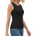 thumbnail image 6 of Sleeveless Crew Neck Women Slim Fit Ribbed Tank Tops Camisole, 6 of 7