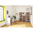 thumbnail image 2 of Nexera Liber-T 2-Door Bookcase, White And Walnut, 2 of 6
