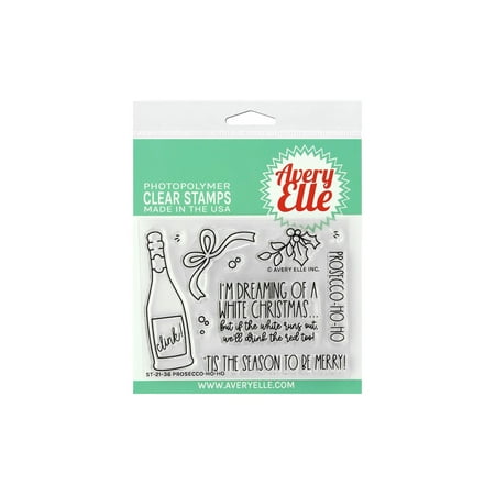 UPC: 0810083780054 | Avery Elle Clear Stamp Prosecco-Ho-Ho