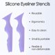 thumbnail image 3 of Plantillas de delineador de ojos reutilizables de silicona, herramienta multiusos para maquillaje de ojos con delineador de ojos en forma de ala, plantilla de lápiz de cejas 5 en 1 para, 3 of 7