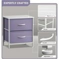 thumbnail image 5 of Sorbus 2 Drawers Nightstand Chest End-Table- Purple, 5 of 5