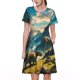 thumbnail image 1 of Balery Valley River Dinosaur Vestidos sueltos de manga corta para mujer, vestidos de verano 2025, vestidos casuales de corte A con vuelo., 1 of 6