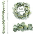 thumbnail image 2 of Guirlande Artificielle Eucalyptus Dollar Argent Feuilles d'Eucalyptus Guirlande de Couronne Vigne Fausse Verdure Guirlande Verte Arche de Mariage Guirlande de Fond pour Table Intérieur Extérieur, 2 of 8
