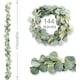 thumbnail image 2 of Guirnaldas de eucalipto artificiales, guirnaldas verdes, enredaderas de eucalipto falsas, hojas de eucalipto, enredaderas de eucalipto hechas a mano, guirnalda de boda, fondo de pared,, 2 of 8