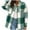 B-Green, variant on Womens Jacket Fall Plaid Long Sleeve Shirts For Women Fashion Shackets Flannel Button Down Boyfriend Oversize Lightweight Outwears