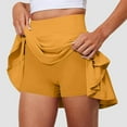 thumbnail image 4 of Simua Women's Pleated Athletic Skirts 2 in 1 Flowy Basic Versatile Stretchy Flared High Waist Mini Skirts, 4 of 6