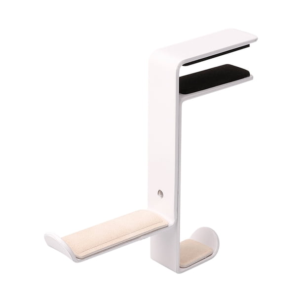 Percha para auriculares Auricular Soporte para auriculares Auricular Soporte de gancho de metal Abrazadera de mesa Clip de escritorio Almohadilla de cuero de PU Methold DN1416-01B
