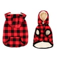 thumbnail image 7 of Tineer Hooded Jacket,Warm Flannel, Plaid Dog, Red, M, 7 of 7