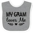 thumbnail image 3 of Inktastic My Gram Loves Me Scandinavian Girls Baby Bib, 3 of 4
