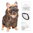 thumbnail image 3 of Fotbe Warm Coffee Pattern Print Small Dog Sweater Hoodies Pet Grey Hooded Soft Fleece Sweatshirts with Pocket Fall Winter Puppy Cat Sweaters Warm Clothes-X-Large, 3 of 7