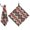 Geometric Pixel Print, variant on Haosy 2 Pack Magnetic Golf Towel Absorbent Microfiber Waffle Pattern Carabiner Clip Golf Towel 18" x 18", Red Blue Orange Marble