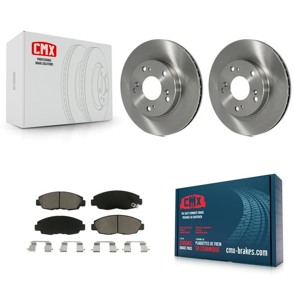 CMX Front Disc Brake Rotors and Ceramic Pads Kit for Car Honda Civic K8C-100311