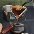 thumbnail image 2 of 2pcs Portable Foldable Coffee Filter Stainless Steel Easy Clean Reusable Coffee Funnel Paperless Pour Over Holder Coffee Dripper, 2 of 9