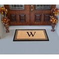 thumbnail image 4 of A1HC Black/Beige 24 in x 39 in Front Door Mat Coir PVC Classic Border Entryway Mat Heavy Duty Boot Scrapper Monogrammed Doormat, 4 of 7