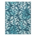 thumbnail image 2 of Unique Loom Outdoor Coastal Collection Area Rug - Plenty of Fish (7' 10" x 10' Rectangle Blue/Teal), 2 of 9