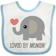 thumbnail image 3 of Inktastic Loved by Memaw Grandchild Boys or Girls Baby Bib, 3 of 4