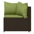 thumbnail image 5 of vidaXL 4 Piece Patio Lounge Set with Cushions Brown Poly Rattan, 5 of 10
