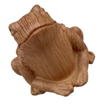 FRCOLOR Frog Resin Statue Cute Wood Grain Frog Sculpture Outdoor Garden Frog Decor For Lawn Patio Yard Fairy Garden Terrarium