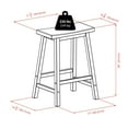 thumbnail image 3 of Winsome Orlando 5-Piece Set High Table, 2 Shelves with 4 Saddle Seat Stools - 94548, 3 of 9