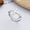 Silver, variant on Sterling Silver Ring Japanese Trend Chain Ring Index Finger Ring for Women and Men Geometric Silver Ring Fashion Jewelry Gift for Her and Him