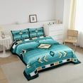 thumbnail image 3 of Turquoise Western Comforter Set Twin Teal Southwestern Aztec Country Bedding Set Rustic Farmhouse Bedding Comforter Sets Adults Exotic Tribal Bed Set 1 Pillow Case, 3 of 8