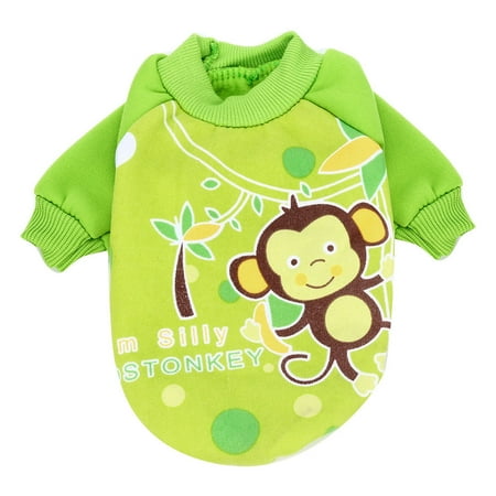 Monkey Hoodie Dog Sweater - Small Puppy Pet Dog Cat Clothes Hoodie Winter Warm Sweater Coat Costume Apparel
