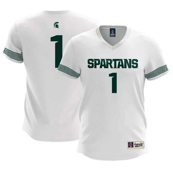 Men's GameDay Greats #1  White Michigan State Spartans  Lightweight Soccer Team Jersey