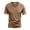 381#Brown, variant on Mens Casual Short Sleeve Tee Shirts Summer Basic Plain V Neck Shirt Big Gym Workout Tshirt Soft Loungewear Top Wine M
