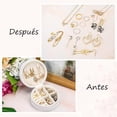 thumbnail image 2 of 20Pcs Organizadora de Joyero de Viaje, Alhajeros Joyeria de Pu para Mujer, Portátil Alhajeros para para Aretes, Anillos, Collares, lápiz Labial (20, Blanco), 2 of 7