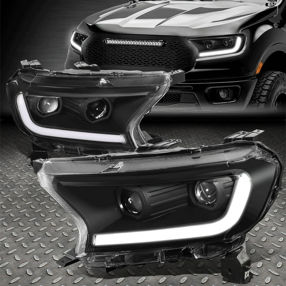 Nuvision for 19-22 Ford Ranger Sequential Signal Start Up LED DRL Projector Headlights