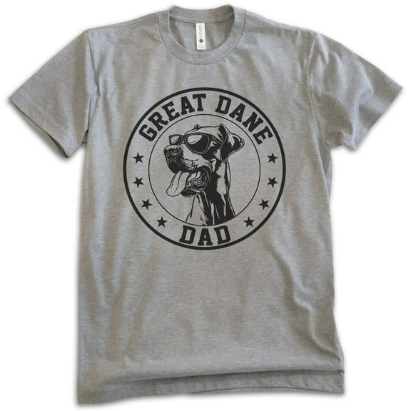 Great Dane Dad T-shirt, Unisex Men's Shirt, Great Dane Owner, Best Dog Dad Gift, Dark Heather Gray, Medium