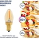thumbnail image 4 of C7 E12 LED Bulb 220V, 0.5W Replacement 5W, E12 LED Filament Bulb Amber Decorative Night Light Bulb, Warm White 2200K, Non-Dimmable, Pack of 6, 4 of 5