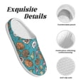 thumbnail image 5 of Lsque Cute Conch Pattern Womens Comfort Cotton on Scuff With Memory Foam and Anti-skid Sole Slipper-37/38, 5 of 7