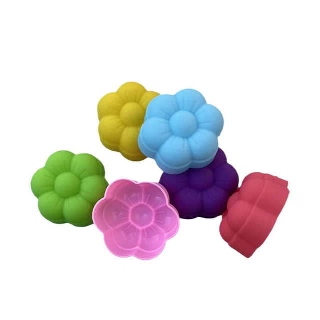 EZLIFE Molde de bricolaje con forma de flor, molde de silicona para pastel de caramelo, molde de flores, lote de moldes para jabón helado S Q8K9
